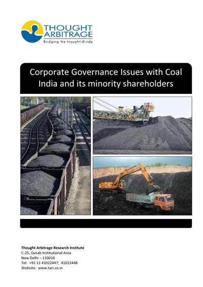 Corporate Governance Issues with Coal India and its minority shareholders
